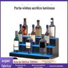 Suporte de display luminoso em degraus KTV boate cerveja coquetel suporte de display LED assento de vinho luminoso acrílico