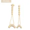 Cadena de Silicona para Encías de Bebé Juguete Calmante para Dientes de Leche Silicona de Grado Alimenticio Mordedor Anti-mordedura Mano Comer Juguete Amazon Transfronterizo