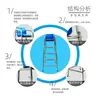 Silla de Socorrista para Piscina Silla de Árbitro Silla de Observación Equipo de Acero Inoxidable 304 Silla de Observación para Piscina Silla de Observación para Socorrista