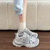 Zapatos Deportivos Casuales para Mujer Estilo Coreano Ins Súper Populares Pequeños Suela Gruesa Versátiles Zapatos de Papá Transpirables Cómodos de Moda Tendencia