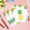 MM075-ZJ Servilletas desechables de papel cuadradas con diseño de piña hawaiana para fiestas navideñas con dibujos de frutas