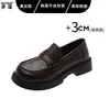 Em estoque~Mocassins de Couro Genuíno com Solado Grosso Femininos 2026 Outono Novo Estilo Slip-on Sapatinhos de Couro Estilo College jk Sapatos Individuais