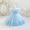 Vestido para Niña de Comercio Exterior Transfronterizo, Elegante Vestido de Noche, Falda Corta Esponjosa, Tutú para Pasarela Infantil y Piano