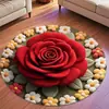 Novo tapete floral transfronteiriço para sala de estar, tapete de cristal aveludado para quarto ao lado da cama, tapete para pés mais vendido na TEMU com etiquetagem e dropshipping