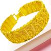 Pulsera de Latón Dorado Arena Vietnamita Chapada en Oro para Hombre con Patrón de Dragón Cadena de Reloj Dorado Arena Venta Directa de Fábrica Joyería Estilo Chino