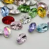 Zircônia K9 de alta qualidade cortada em formato oval fino, 8*12mm, alta transparência, base pontiaguda, tamanho grande, strass brilhantes para atacado para nail art DIY