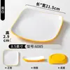 Platos de vajilla de melamina para restaurantes de comida rápida comerciales, platos cuadrados de dos colores, platos de comida rápida de arroz con pata de cerdo, platos de tazón de arroz para restaurantes