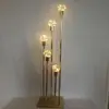 10 Focos Dorados de Bola de Dragón para Pasillo de Boda, Accesorios de Decoración de Boda, Focos de Caña, Marcadores de Pasillo, Marcadores de Pasillo para Escenario T