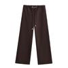 Pantalones de Estilo Americano para Chicas Calientes para Mujer Otoño e Invierno Nuevos con Forro de Felpa Cálidos Casuales Sueltos con Cordones Cintura Baja Combinan con Todo Pantalones de Pierna Ancha