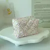 Nova Bolsa de Armazenamento de Cosméticos Floral, Necessaire Acolchoada, Bolsa de Higiene Pessoal Grande para Viagem, Bolsa de Maquiagem que Não Amassa