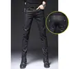Nuevos jeans grises de otoño e invierno para hombre, pantalones ajustados skinny, adelgazantes para hombre, largos, versátiles, elásticos, de alta gama, marca de moda de Hong Kong