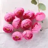 4cm Brotos de Camélia Realistas Brotos de Rosa Pequenos Cabeças de Rosa Lapela de Casamento Corsage de Pulso Rosa Chá Pequena Flor Artificial Acessórios