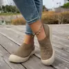 Zapatos de Tela Nuevos Personalizados para Mujer con Suelas Blandas y Empeines Suaves, Zapatos Casuales de Moda sin Cordones, Zapatos de Trabajo Ligeros, Zapatos de Vestir, Venta de Liquidación