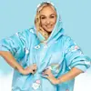 Pijama Manta Gruesa Reversible, Manta con Capucha Perezosa, Manta Portátil, Manta Cálida de Casa Holgada, Manta de una Pieza, Dropshipping Disponible