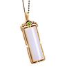 Colgante antiguo de plata 925 dorada con incrustaciones de jade Hetian natural blanco grasa de oveja para enamorados