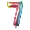 Versión Americana Cuerpo Delgado 32 pulgadas Número Globos de Papel de Aluminio Color Degradado Oro Plata Oro Rosa Globos Numéricos Venta al por Mayor