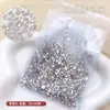 Pedras de Strass Redondas Pequenas de Fundo Plano em Atacado, Pedras de Strass Super Brilhantes para Nail Art, Pedras de Strass Redondas, Diamantes d'Água Ultra Brilhantes, Acessórios de Diamante para Nail Art, Decorações para Nail Art, Enfeites de Strass