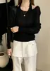 Conjunto de duas peças elegante e único: colete de gola halter e cardigã de tricô para mulheres, outono precoce, plus size, modelador e casual