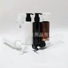 Botella con bomba de 120 ml de hombro plano, botella blanca de presión, botella transparente con bomba de loción de 120 ML, botella de champú, botella de desinfectante de manos