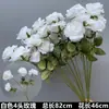Casamento Branco Flor Única Flor Rosa Material de Flor Parede de Fundo de Casamento Arranjo de Flores Decoração de Teto Material de Flor Artificial
