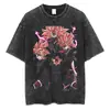 Talla Europea TransfronterizaCamiseta Negra Lavada para Hombre Streetwear Dragon Ball a