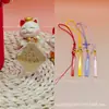 Pingente de ouro quadrado princesa 999 de ouro puro com cordão de borla série "Por Favor, Fique Rico" para promoção de live streaming no TikTok