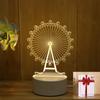 Presente Criativo Luz Noturna 3D para Atividades de Feriado Infantil, Luz Noturna Pequena USB de Natal com Logo Impresso em LED