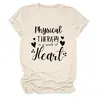 Fisioterapia es Amazon eBay estación independiente camiseta casual versátil para mujer de cuello redondo y manga corta
