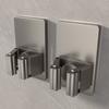 Clip para mopa color gris pistola para colgar en la pared del baño, acero inoxidable, colgador fijo para escoba, gancho de pared multifunción sin perforación