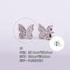 Pendientes de acero de titanio 316L chapados en oro con microincrustaciones de circonio y forma de libélula con forma de mariposa y perforación transfronteriza.