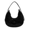 2023 Nova Bolsa Feminina Moda Bolsa de Ombro Popular Texturizada Bolsa Meia-Lua Design de Nicho Vintage Bolsa de Braço