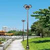 Luminárias de jardim de perfil de alumínio especiais para uso externo, postes de luz LED para áreas residenciais, luminárias solares de paisagismo de formato especial para áreas cênicas