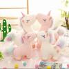 Almohada multifuncional de unicornio y poni de fantasía, de tela elástica y llena de corazón femenino, ideal como regalo de cumpleaños para niños.