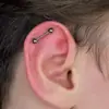 Aleación de Titanio F136 Bola de Conexión Rosca Externa Puente de Oreja Clavo de Oreja Adaptador Giratorio Activo Bidireccional Cuerpo de Bola Joyería para Body Piercing Accesorios