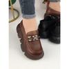 Verano y otoño 2024 Nuevos zapatos de mujer de cuero suave Joker Zapatos pequeños de cuero Suela gruesa Mocasines aumentados Zapatos sin cordones estilo británico