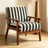 Silla Individual de Madera Maciza Red Social Sofá Perezoso Silla con Respaldo de Ocio para Balcón Silla de Recepción Negociación para Oficina Cafetería