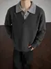 Suéter de punto retro estilo old money para hombre y mujer, top de punto patchwork de punto falso de dos piezas de moda para parejas, suéter estilo casual americano