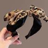 Corea del Sur Dongdaemun Lazo Leopardo Combinación de Colores Elegante Reductor de Edad Versátil Diadema de Pelo Famosa en Internet Joyería para Mujeres