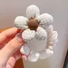 Goma para el pelo con lazo de tela para niñas, Banda elástica vintage de lunares y flores, Alta elasticidad, Suave con el cabello, Accesorio diario para el cabello de bebé