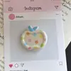 Grampo de Cabelo de Maçã Cartoon Cor Sólida Versátil Bolinhas Xadrez Laço Franja Fofo Coração de Menina Doce Clipe de Bico de Pato