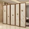 Mampara de estilo chino para sala de estar, dormitorio, hogar, entrada de madera maciza, sencilla, plegable, con forma de loto