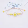 Venda Direta de Fábrica de Pulseira de Narciso com Flores Reais, Pulseira de Contas de Cerâmica Jingdezhen Estilo Coreano, Pedra Preciosa do Tempo, Joias Frescas e Simples