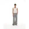 Calça de Moletom Esportiva Minimalista Estilo Japonês Ouswe com Corte Tridimensional Unissex Calça Longa Solta Reta de Perna Larga Calça Casual Rk224