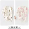 Jq Jingqi Mameluco de Bebé Otoño Algodón Puro Ropa para Recién Nacidos Monos de Mariposa Atuendo Estilo Monje para Casa