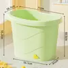 Bañera de plástico para niños para baño, tina para bañar bebés, tina engrosada para remojar bebés, bañera grande para niños con asiento