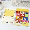 Prancheta Magnética Desenho Gato KT Página Colorida Caderno A5 Notas Adesivas Rasgáveis Prancheta de Estudante de Alto Valor Caderno