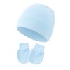 Conjunto de Gorro y Manoplas para Bebé Gorro para Recién Nacidos para Niños Niñas Gorro de Algodón para Bebés