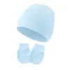 Conjunto de Gorro y Guantes para Bebé Unisex Manoplas Gorro de Algodón para Bebé Guantes Gorro Gorro de Hospital