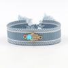 Nueva joyería transfronteriza pulsera personalizada con gema incrustada de la Mano de Fátima simple para pareja de hombres y mujeres correa de muñeca tejida