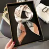 Bufanda de seda cuadrada de seda, bufanda fina de alta calidad para mujer, elegante bufanda con estampado, protección para el cuello, bufanda decorativa, venta al por mayor